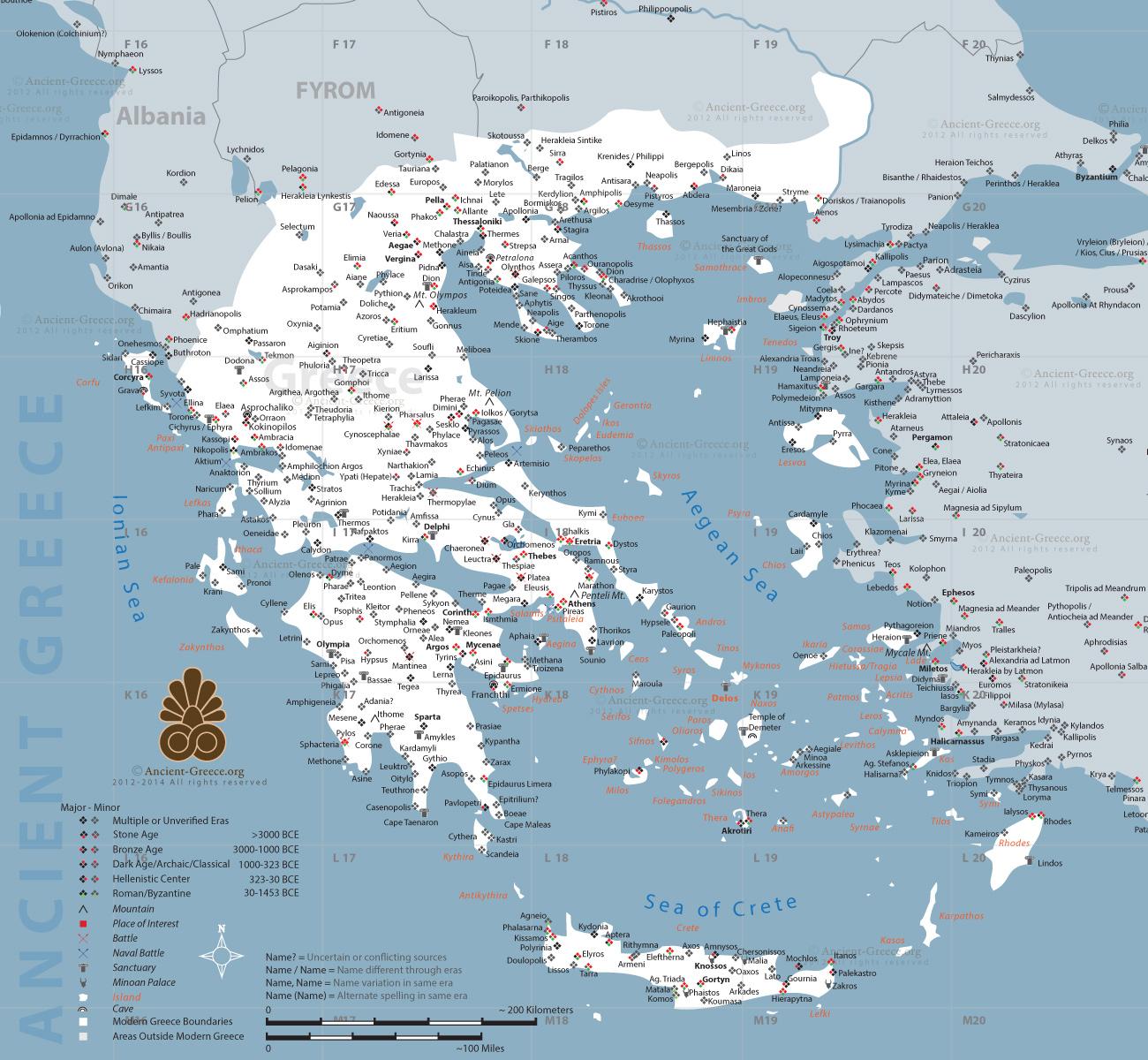 古代ギリシャ地図 地図の古代ギリシア 南欧諸国 ヨーロッパ