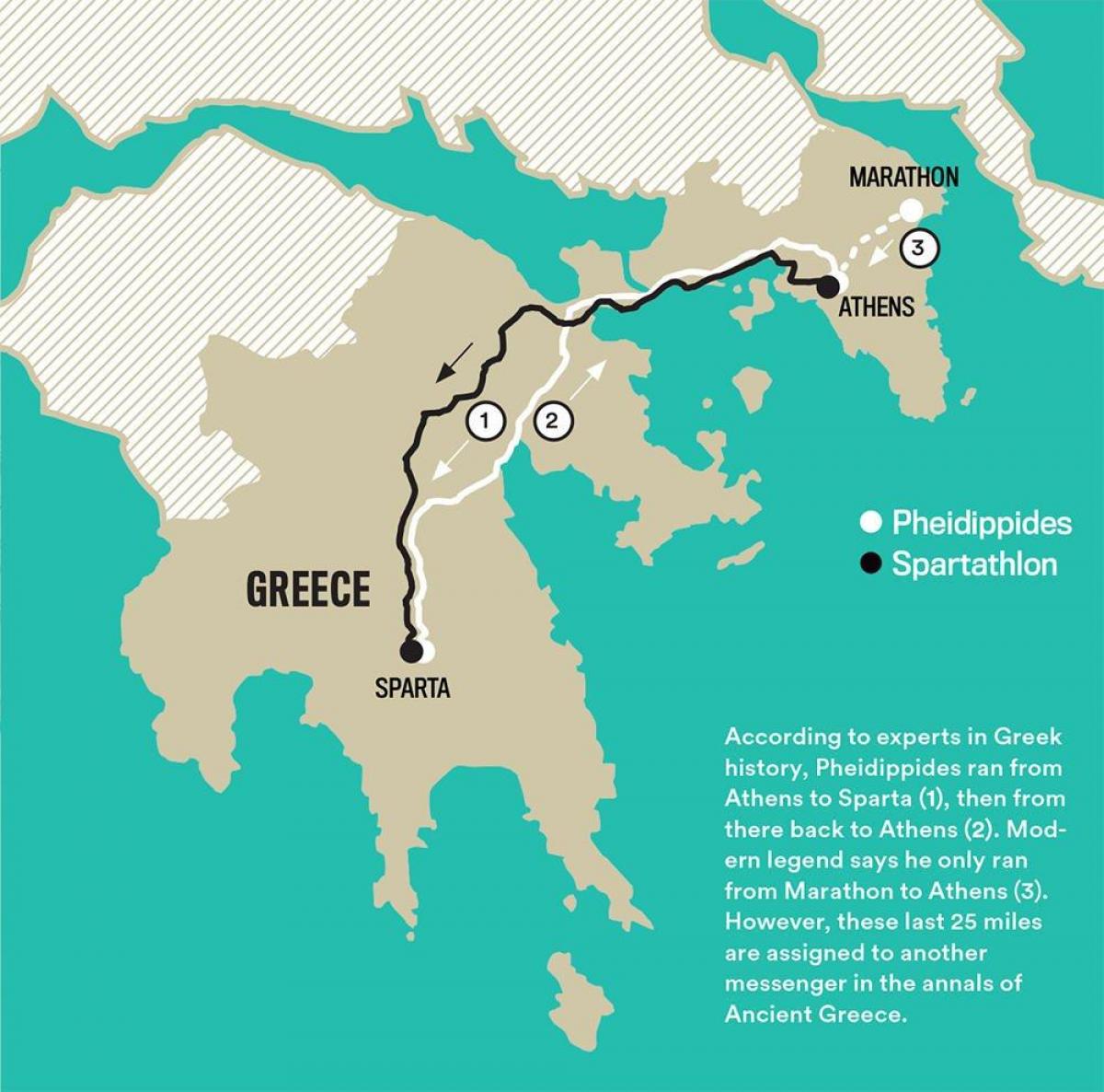 マラトンの古代ギリシャ地図 地図の古代ギリシャにマラソン 南欧諸国 ヨーロッパ