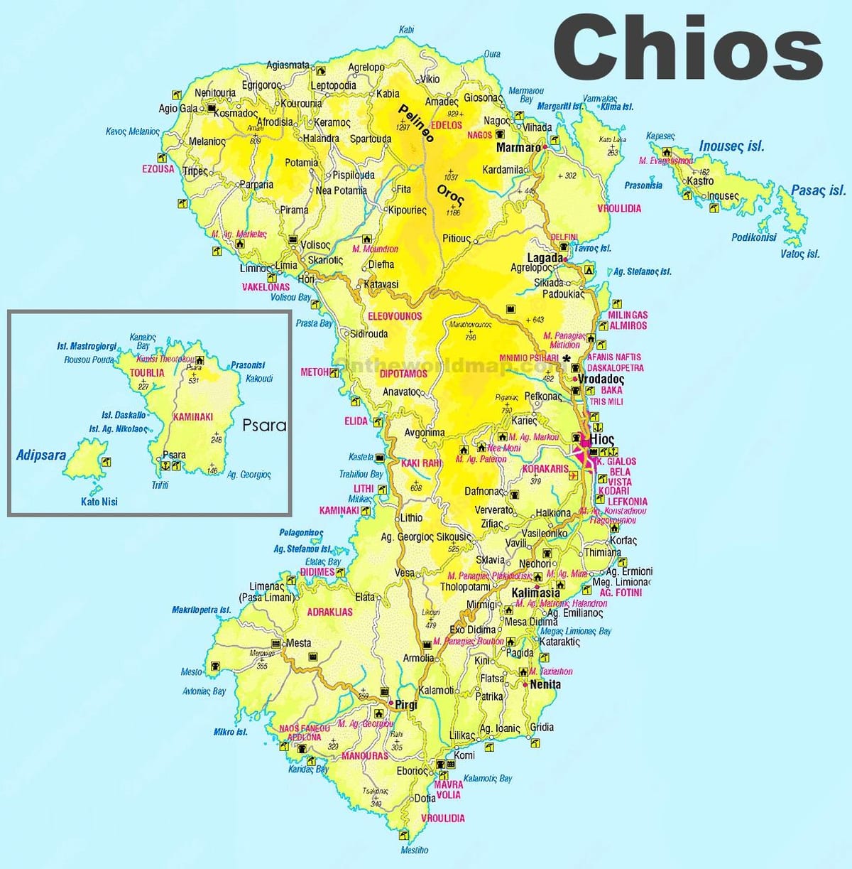 地図のキオスギリシャ