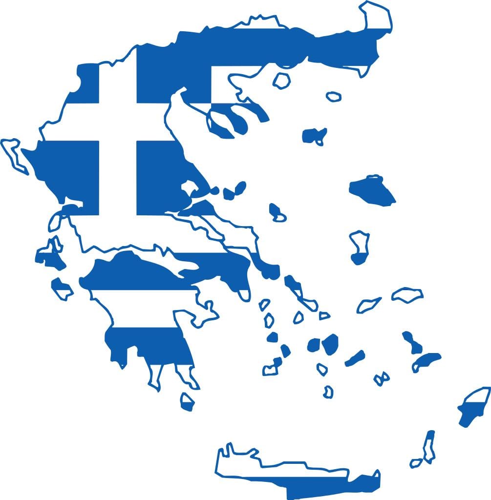 ギリシャのフラグの地図