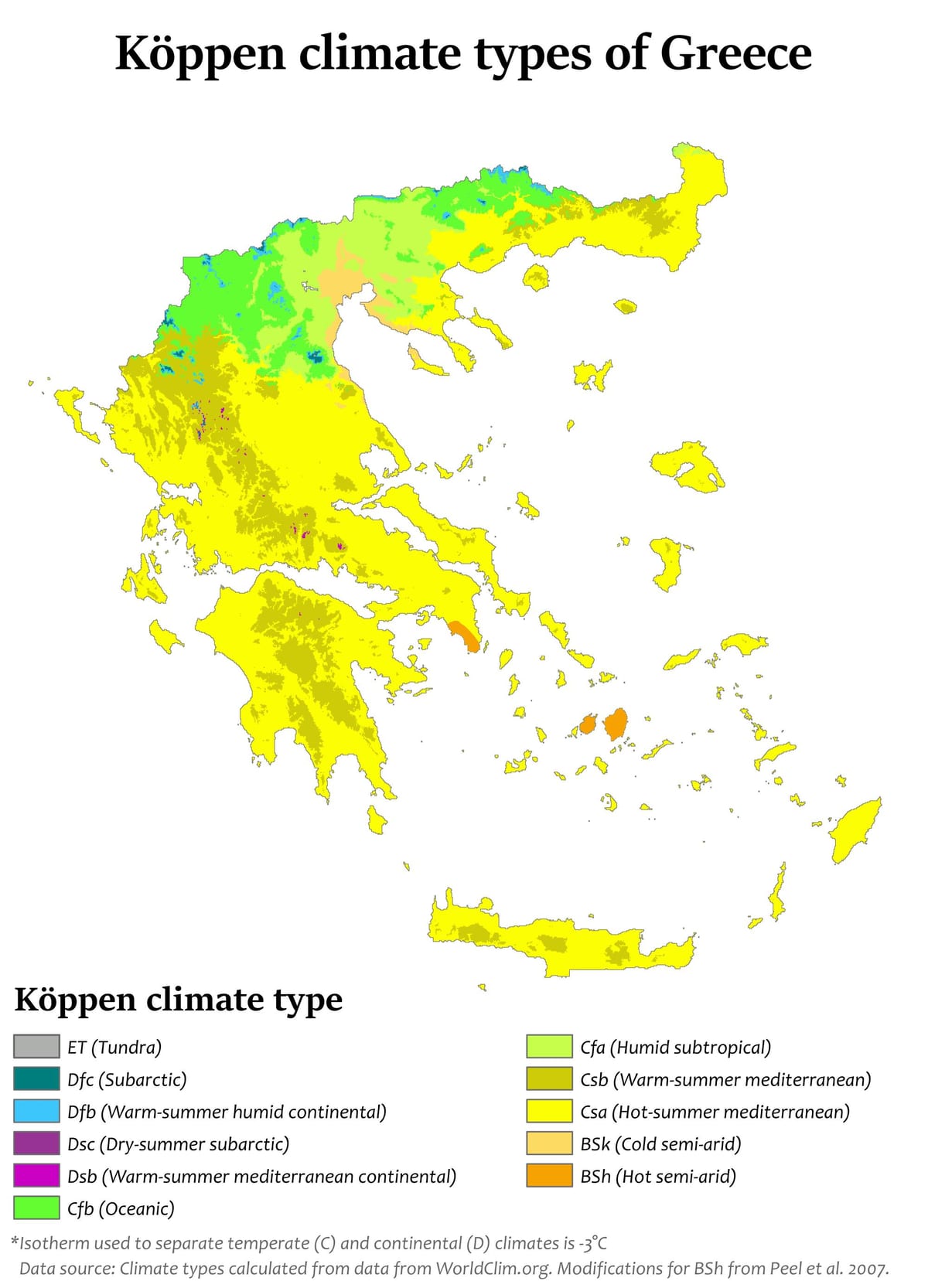 気候図のギリシャ