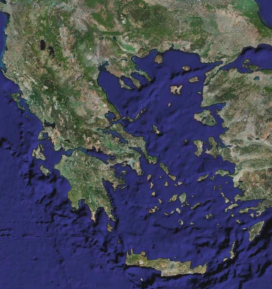 地図のギリシャの衛星