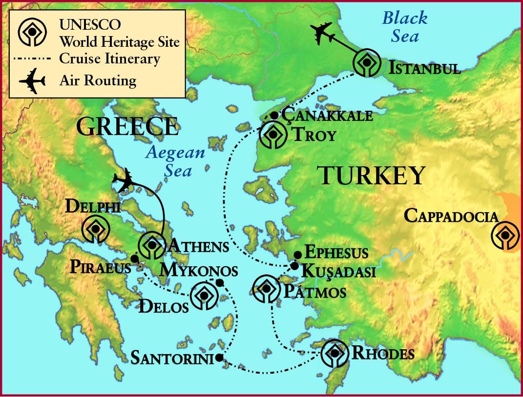 地図の古代ギリシャ、オンライン旅行会社エクスペディ