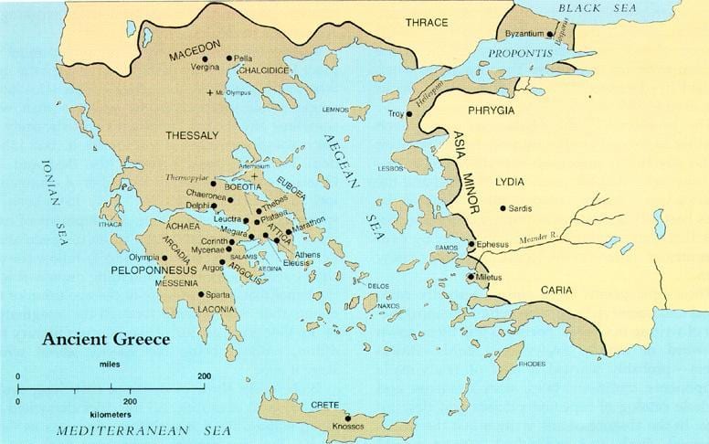 古代ギリシア世界地図
