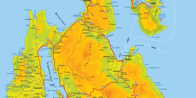地図のアパートメントはケファロニアギリシャ