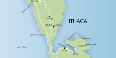 地図のイサカのギリシャ