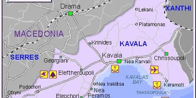 地図カヴァラギリシャ