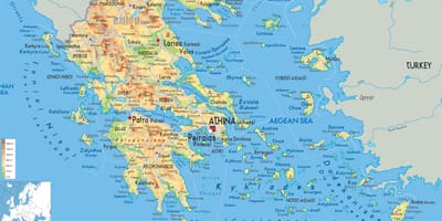 地理的地図のギリシャ