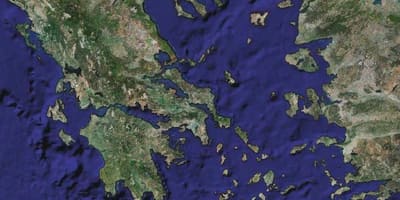 地図のギリシャの衛星