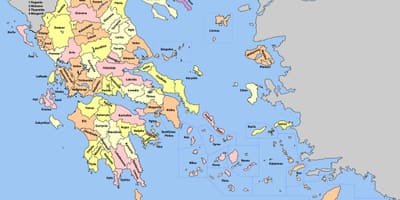 地図のギリシャ地域