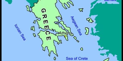 地図のクレタ島のギリシャ