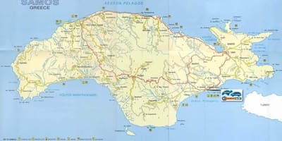 地図サモス島ギリシャ