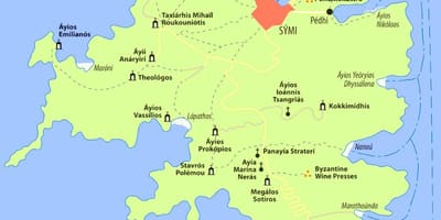 シミのギリシャの地図