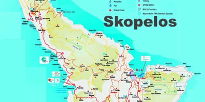 スコペロス島ギリシャの島々の地図
