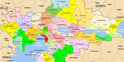 テッサロニキギリシャ地図