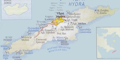 地図のハイドラギリシャ