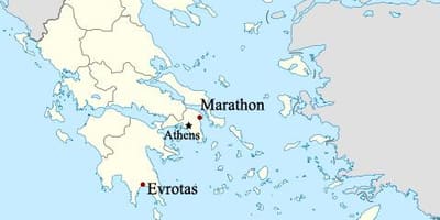 地図のマラソンのギリシャ