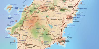 地図ロードスギリシャ