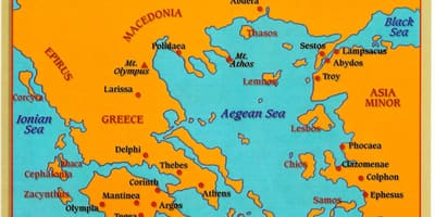 地図の古いギリシャ