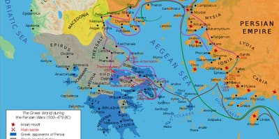 地図の古代ギリシャ、ペルシャ