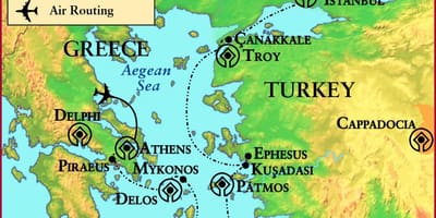 地図の古代ギリシャ、オンライン旅行会社エクスペディ