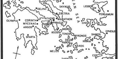 地図の古代ギリシャのワークシート
