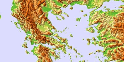 地形図のギリシャ