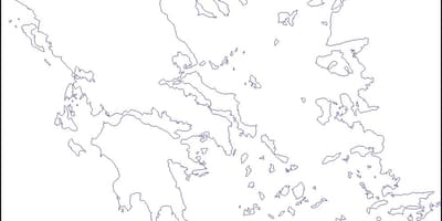 ギリシャの白地図