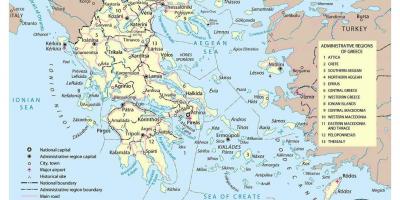 地図のギリシャの空港