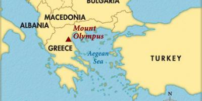 地図をマウントオリンパスギリシャ
